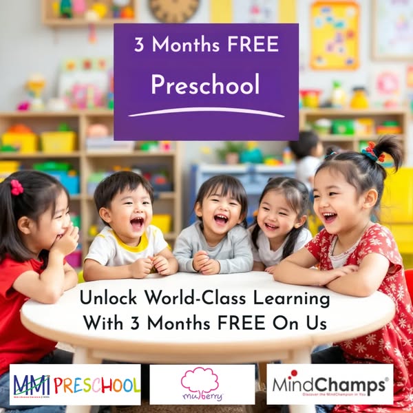 3 Months FREE at Singapore’s Top Preschools – Limited Slots